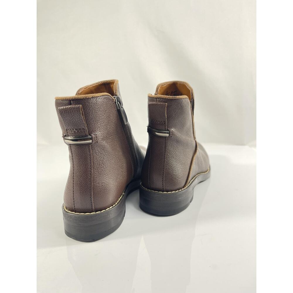 Franco Sarto Boots Women's Size 7M Brown L-Marcus Leather Ankle Booties Zip - Picture 7 of 13